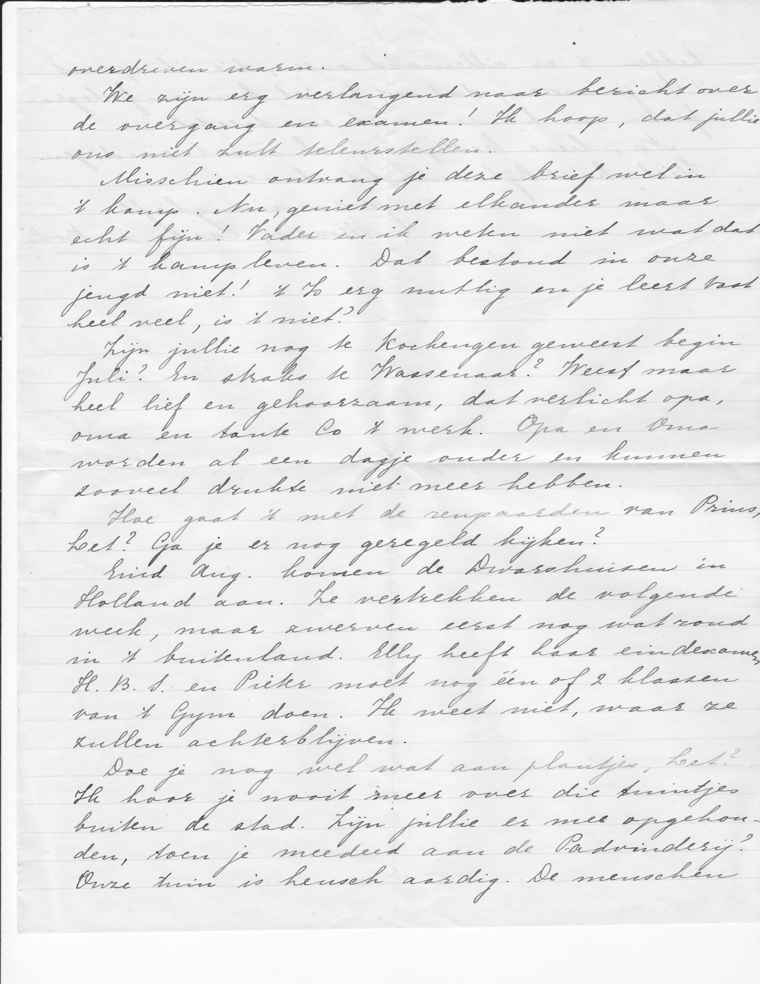 2550x3299 Letter To Mom Of June 29, 1936 From Her Mother, Brother And Sister.