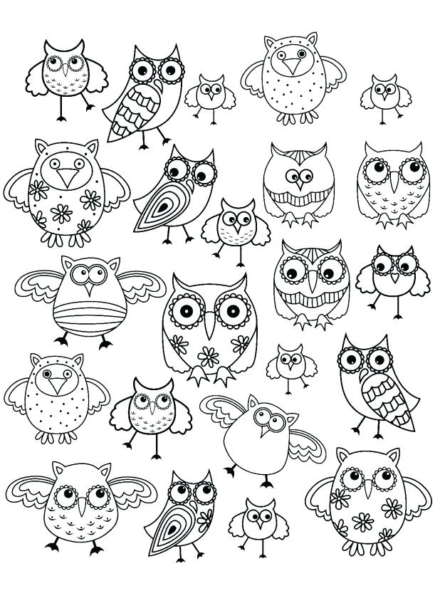618x840 Free Coloring Pages For Adults Online Plus Owls Composing A Simple