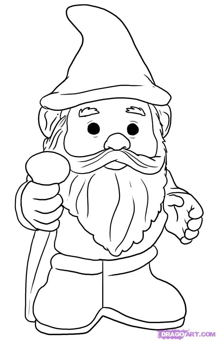 716x1123 How To Draw A Gnome, Step By Step, Stuff, Pop Culture, Free Online