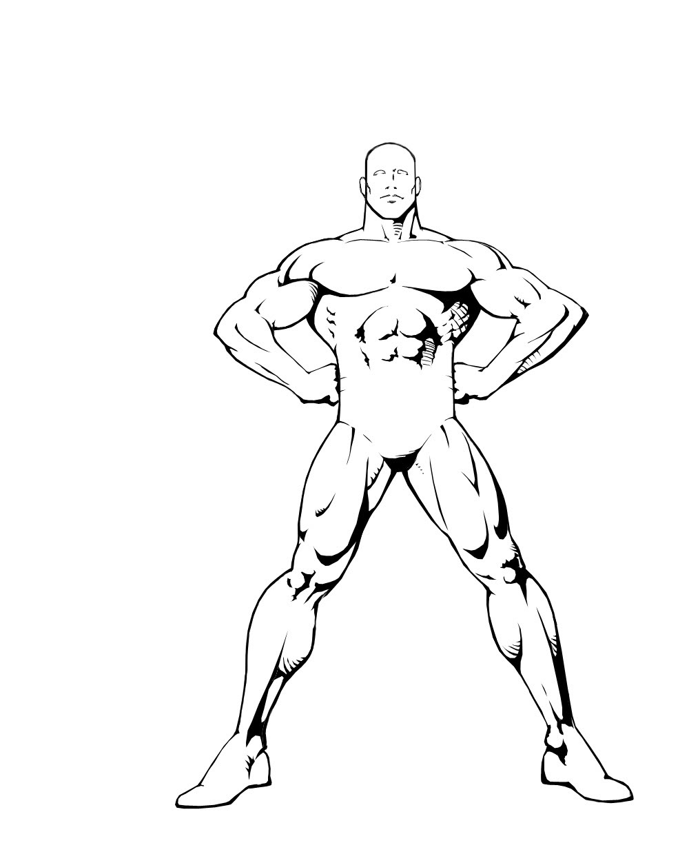 1000x1223 Outline Drawing Of Human Body Character Or Human Form Outlines