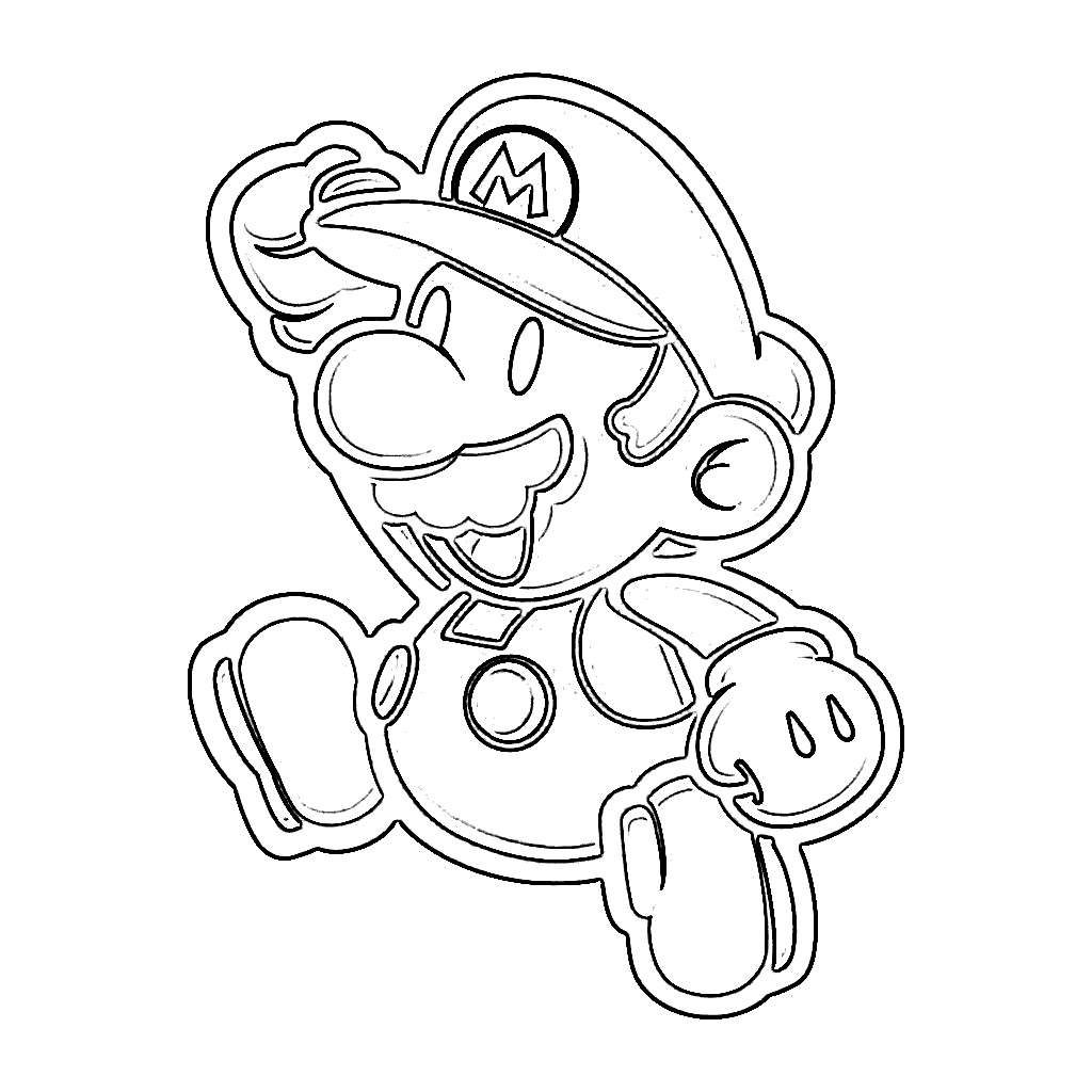 1024x1024 Free Printable Mario Coloring Pages For Kids