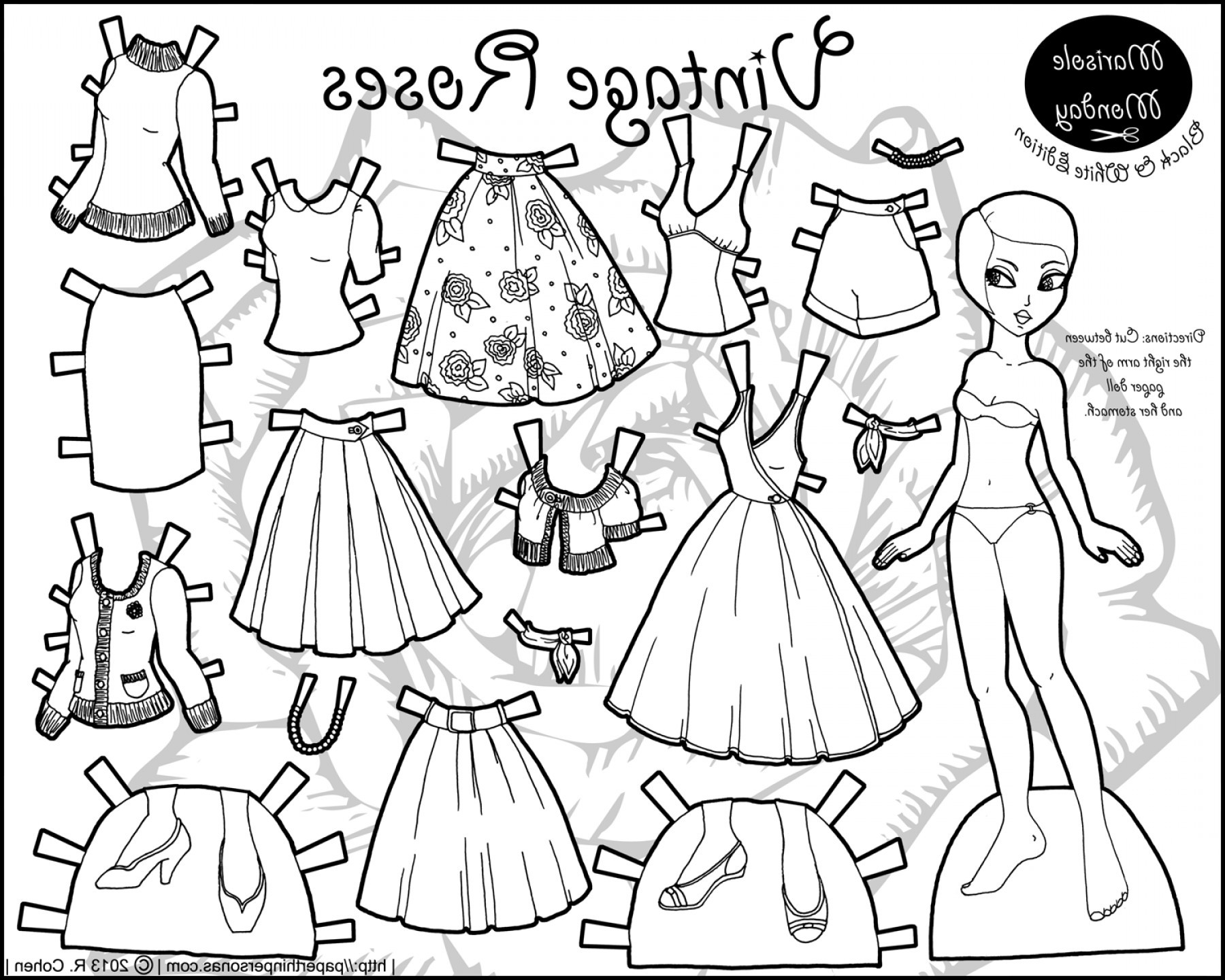 1800x1440 Paper Dolls Coloring Pages New Terrific Printable Paper Dolls