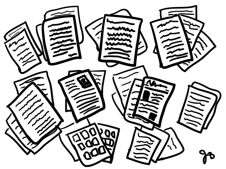 720x540 Noise Cycle Archives 112 Piles Of Papers (Illustration)