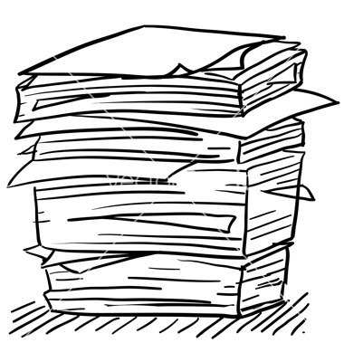 380x400 Stack Of Papers Drawing Resume Examples