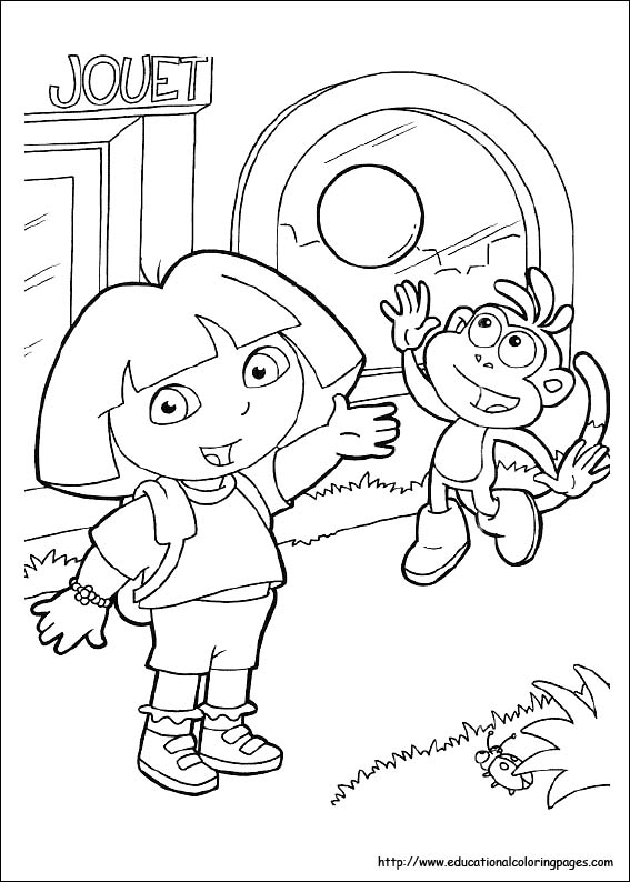 567x794 Dora Coloring Pages Free For Kids