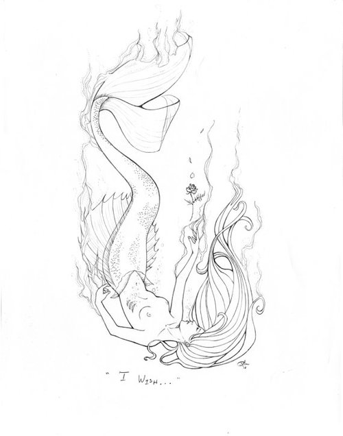 500x636 Mermaid Pencil Drawings Tags Mermaid Pencil Drawing How To Draw