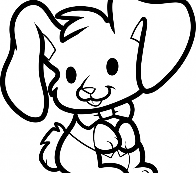 678x600 Bunny Drawing For Kids Kids Coloring