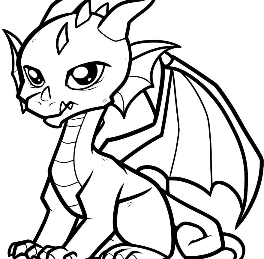 880x864 Realistic Dragon Coloring Pages Download Images Drawing For Adults