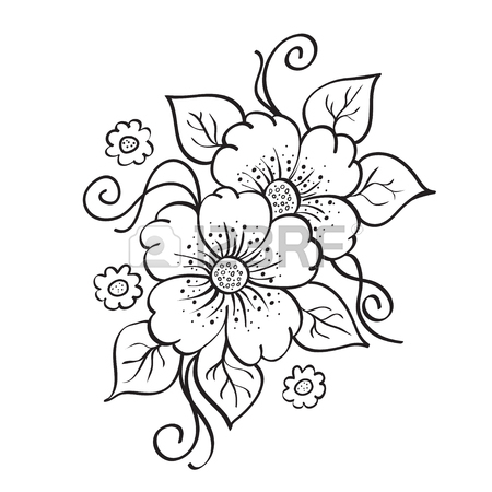 450x450 Flower Sketch Stock Photos. Royalty Free Business Images