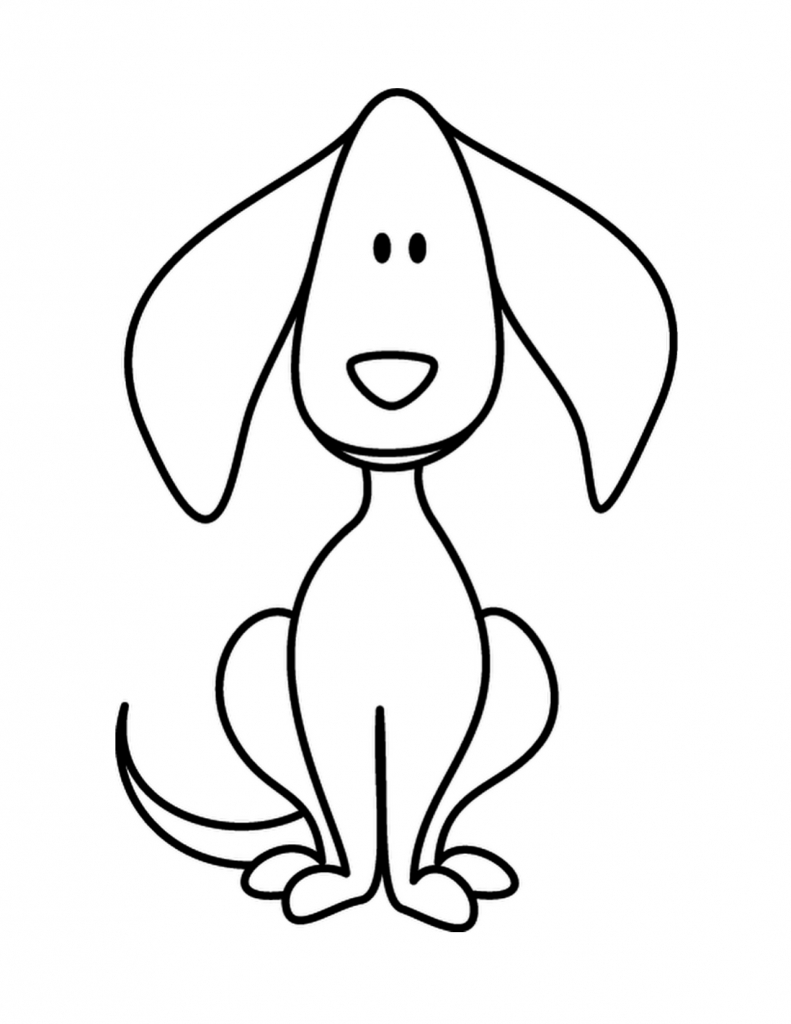 791x1024 Simple Sketch For Kid Simple Drawing Of A Dog Dog Drawings