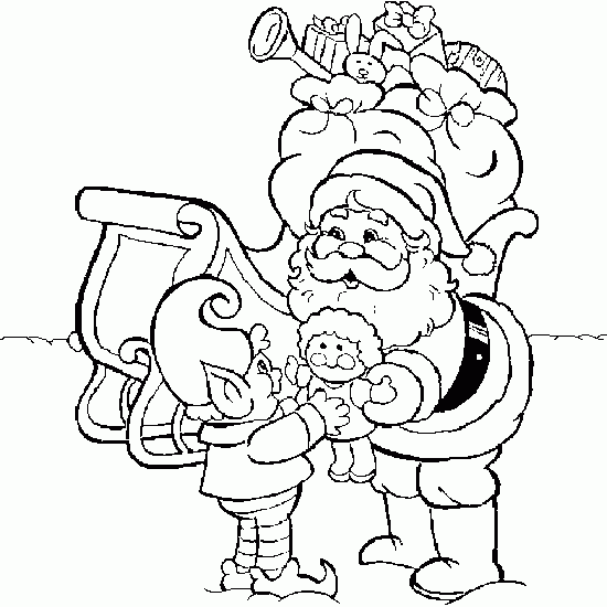 550x550 Drawing Of Santa Claus Christmas Coloring To Print
