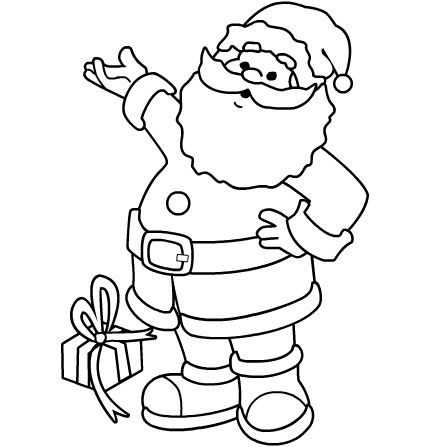 447x447 Santa Claus Images For Drawing In Colour