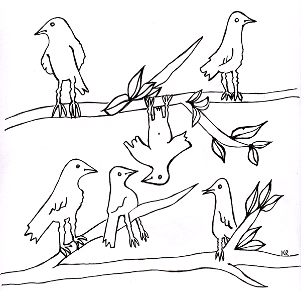 600x579 Drawings Ornosk Birds, Landscape, Weather
