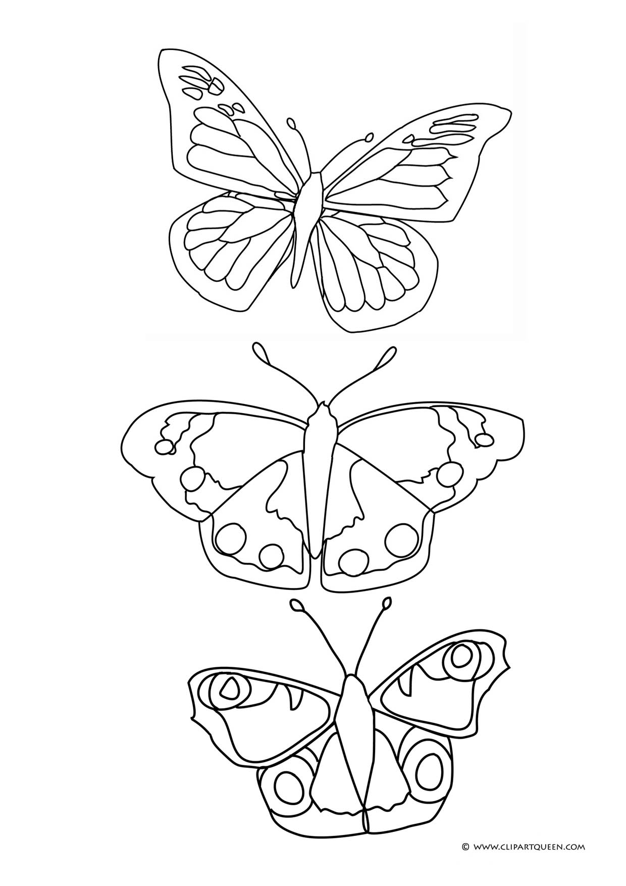 1240x1754 Butterfly Coloring Pages