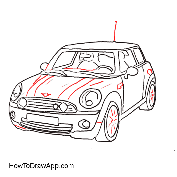 600x600 How To Draw A Car Mini Cooper Classic How To Draw