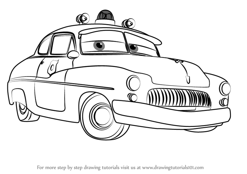 800x566 Learn How To Draw Sheriff From Cars 3 (Cars 3) Step By Step