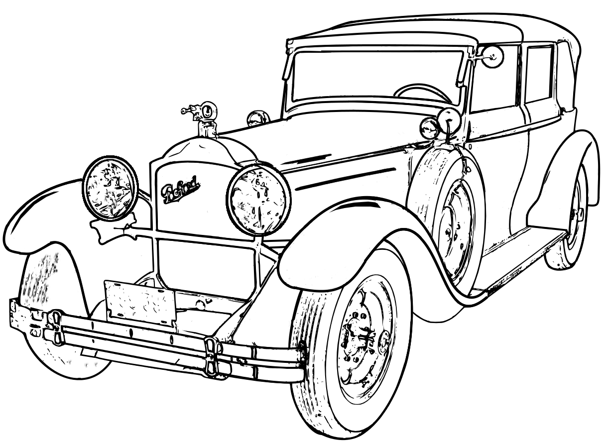 1215x890 Detailed Line Drawings Classic Cars