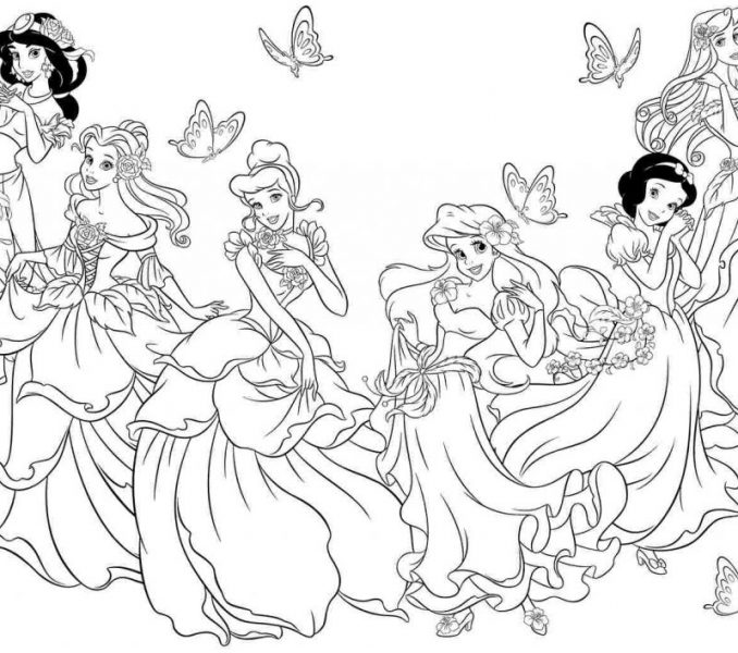 678x600 Disney Princess Drawing Pages Coloring Page