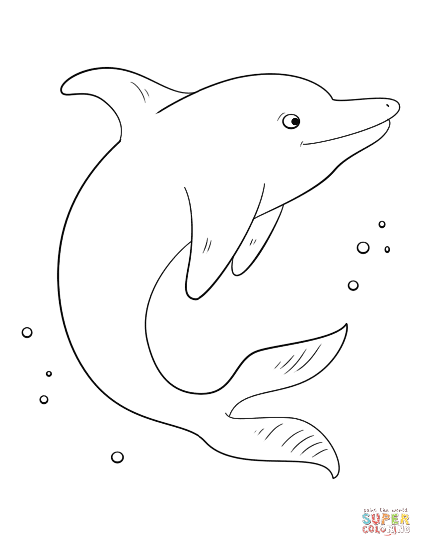 848x1098 Cute Dolphin Coloring Page Free Printable Coloring Pages