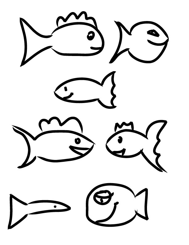 612x792 Fish Drawings For Kids Step By Step Fish Drawing Lessons Children