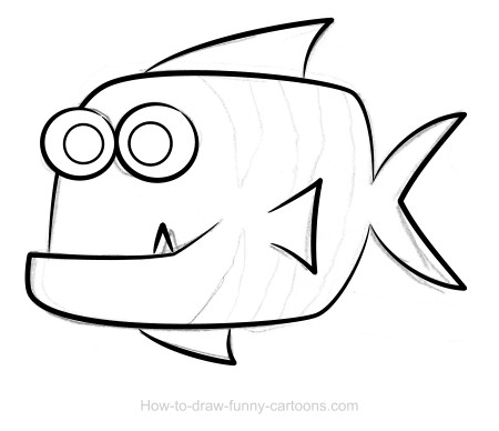 450x388 Fish Drawing (Sketching + Vector)