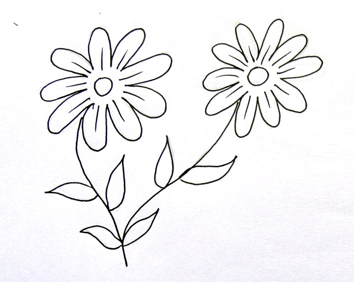 720x573 Flowers Drawings For Kids