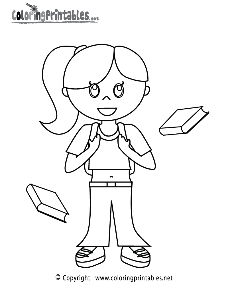 800x1035 School Coloring Pages For Girls Colouring Cure Draw Printable