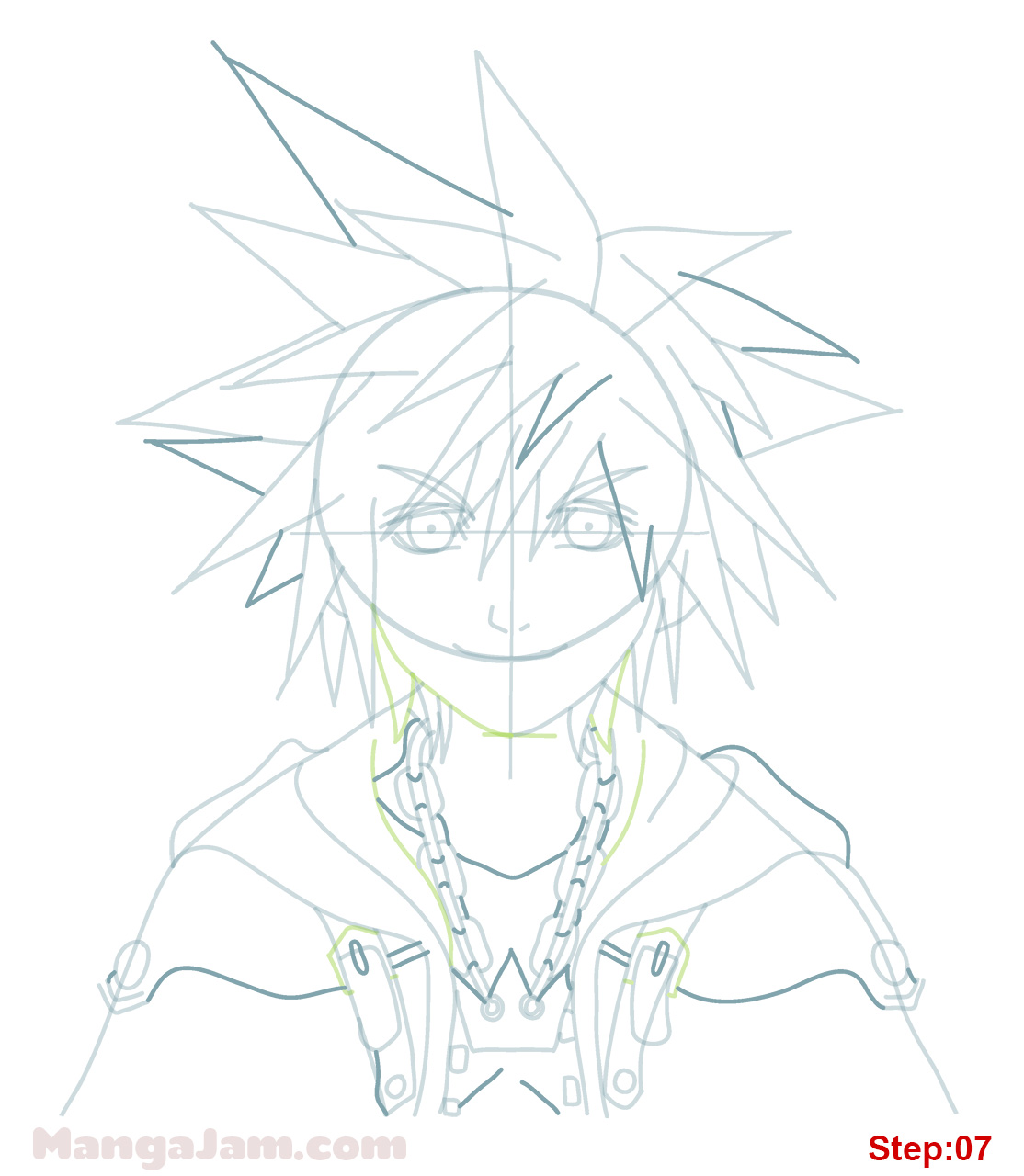1114x1280 How To Draw Sora From Kingdom Hearts
