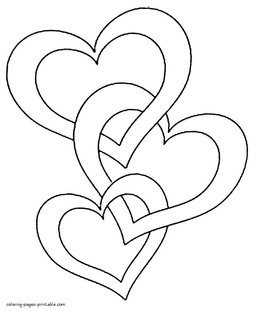 895x1079 Coloring Pages Heart Coloring Pages Hearts Page 55 Line Drawings