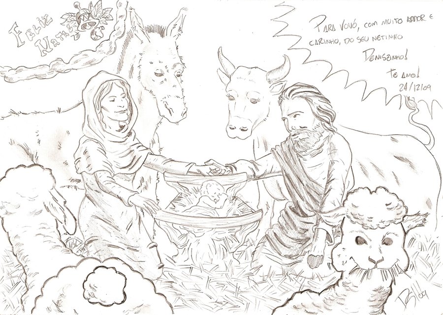 900x641 Jesus' Born By Denis Mello