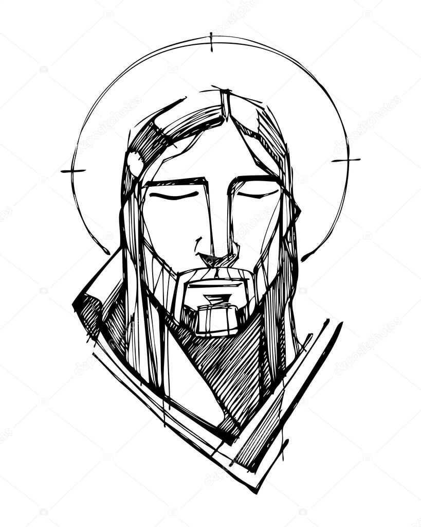 819x1024 Jesus Christ Face Stock Vector Bernardojbp