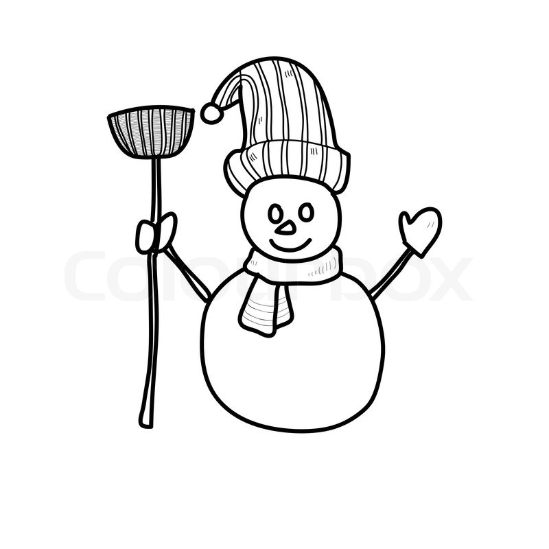 800x800 Hand Drawing Cartoon Character Christmas Santa Claus Stock