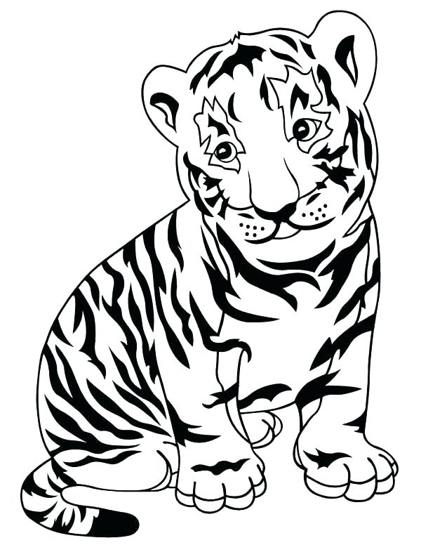600x776 Baby Tigger Coloring Pages Cute Tiger Drawing Baby Margaret Tiger
