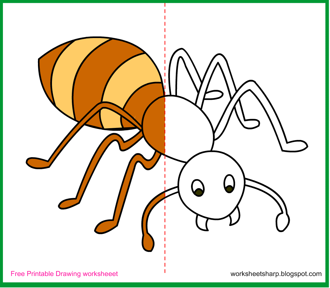 1130x984 Ant Drawing For Kids