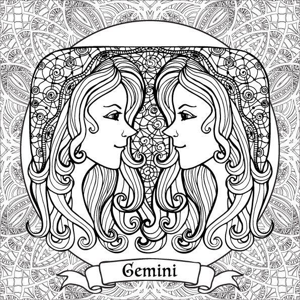 596x596 Adult Coloring Pages Gemini