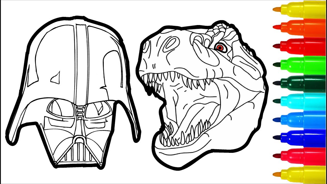 1280x720 Darth Vader Dinosaur Spiderman Coloring Pages Colouring Pages