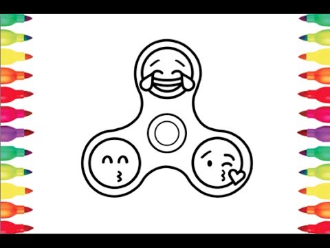 480x360 How To Draw With Markers, Emoji Fidget Spinner Colouring Pages