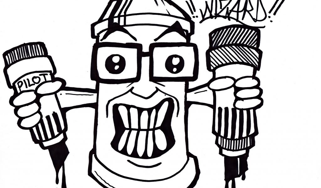 1024x600 Sketch Monster Graffiti How To Draw A Spraycan With Glasses
