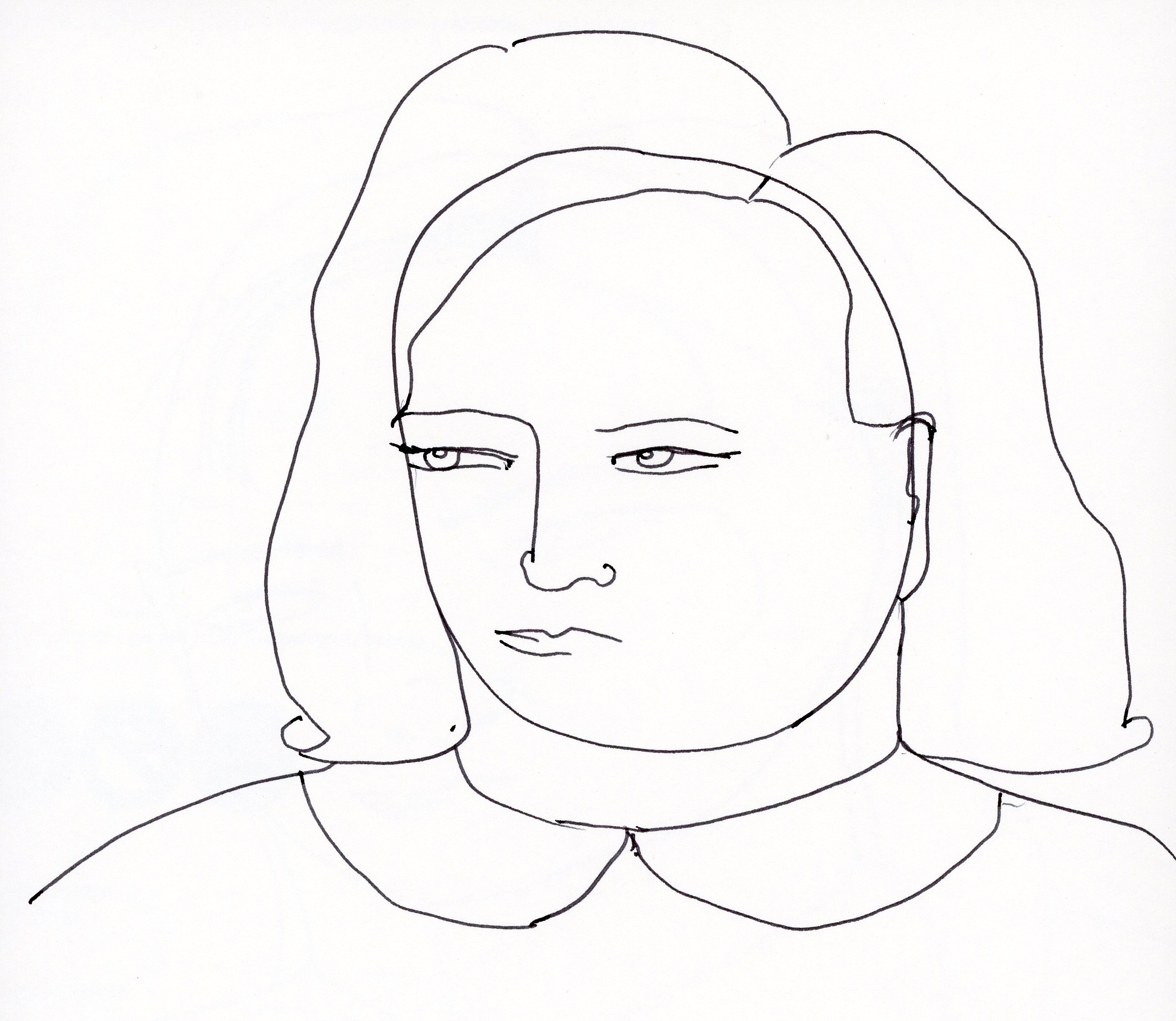 2783x2416 Pen Amp Ink Young Woman Using My Trusty Fountain Pen. Artwork