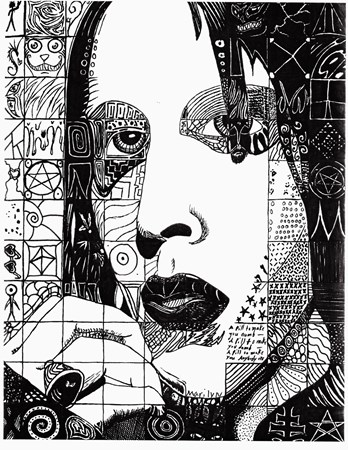 348x450 Pen And Ink Doodle Portraits