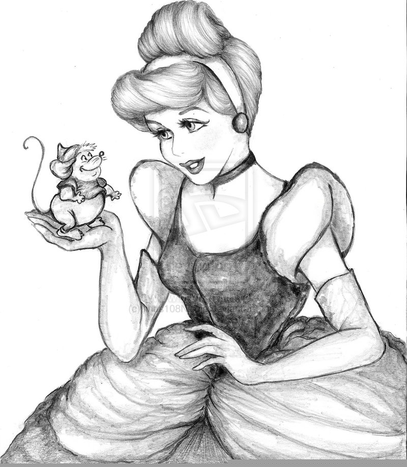 800x919 Gallery Cinderella Drawing In Pencil Shade,