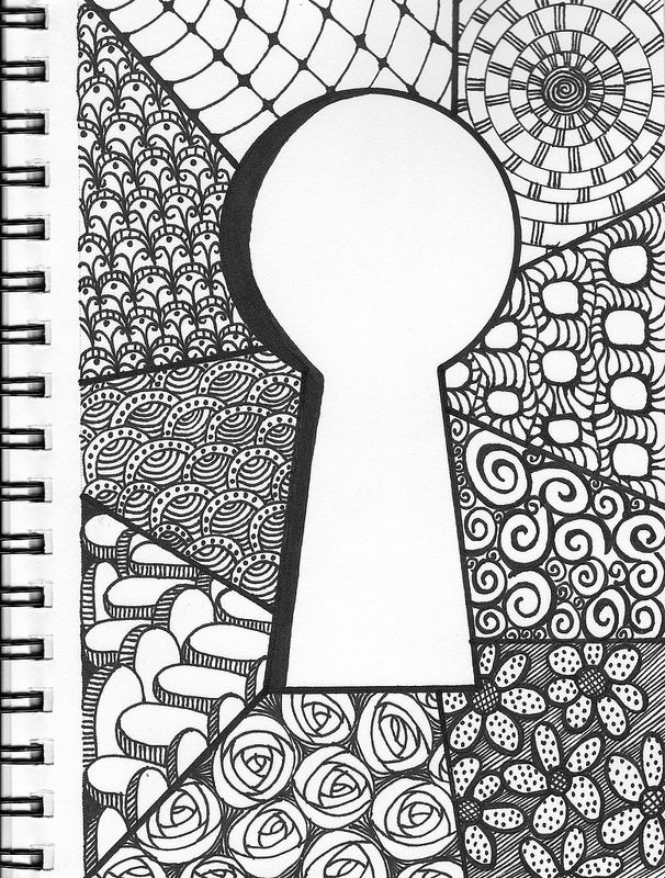 606x800 Keyhole Zentangle Doodle Doodles, Zentangles And Drawings
