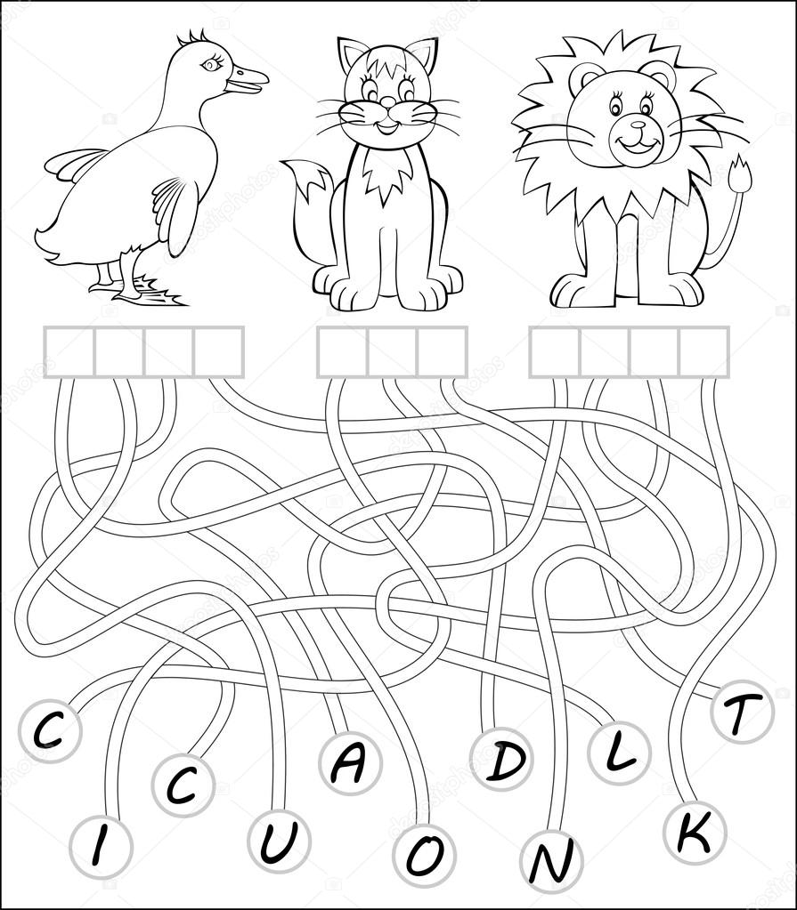 895x1023 Educational Page For Children With Exercises For Study English