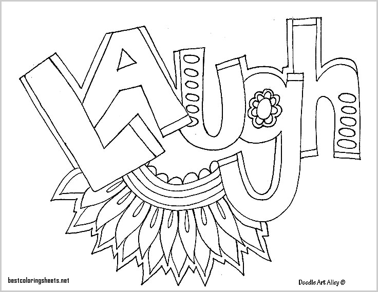 736x569 Coloring Sheets With Words Awesome Laugh Adult Coloring Pages Art