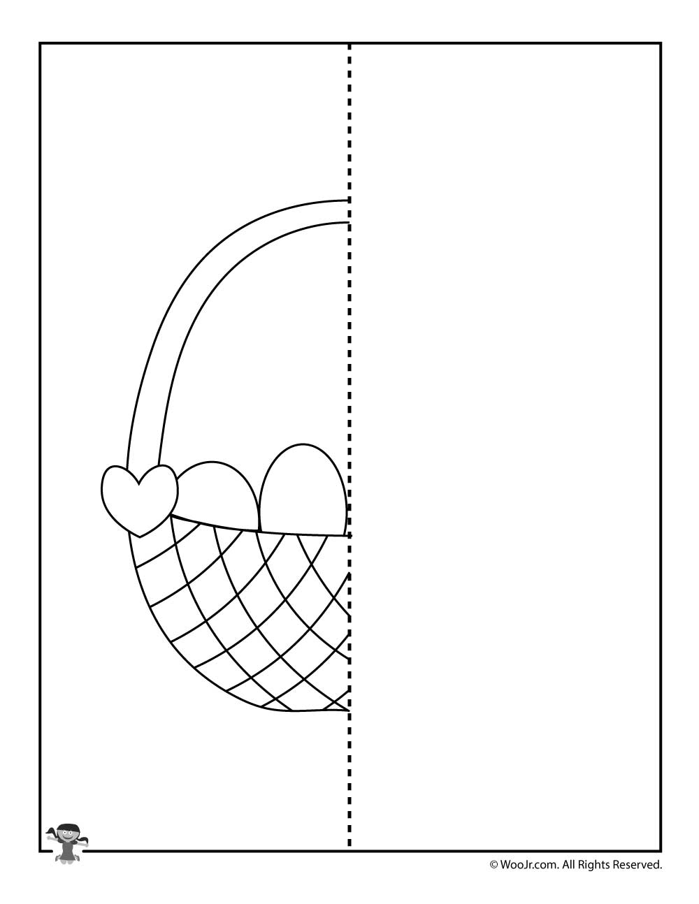 1000x1294 Easter Basket Complete The Drawing Worksheet