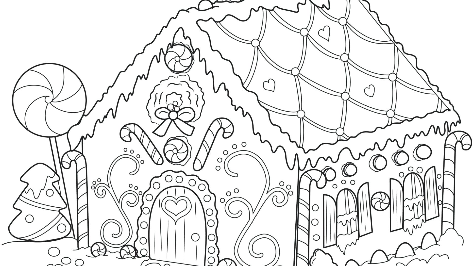 1920x1080 Coloring Pages ~ Haunted House Coloring Page Free Printable