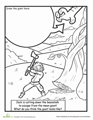 301x389 Finish The Drawing Jack And The Beanstalk Worksheet