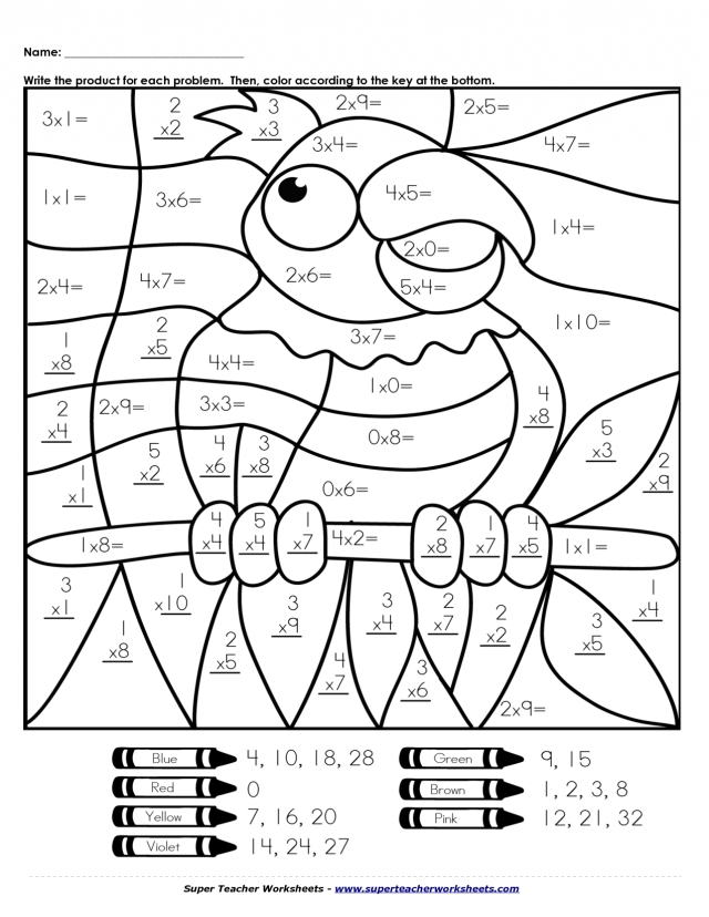 640x828 Multiplication Coloring Sheets Download