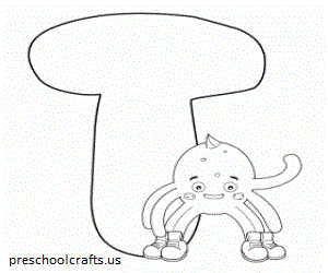 300x250 Coloring Alphabet, For Kids, T, Preschool, Alphabet, Letter T