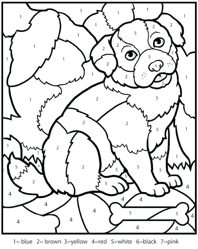 634x798 Printable Number Coloring Pages Color By Numbers Worksheets